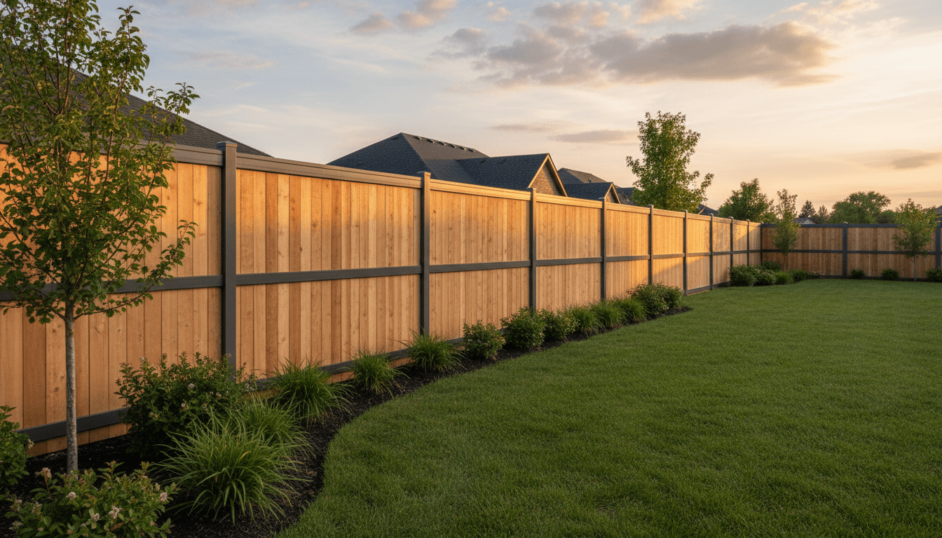 New cedar privacy fence in a Toronto backyard