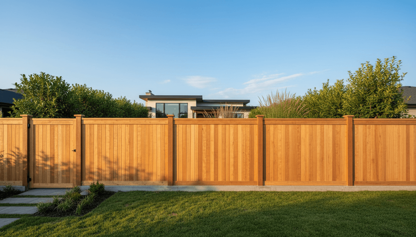 Durable wooden fence standing in a Toronto backyard